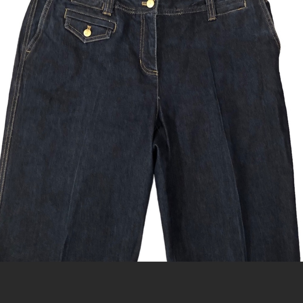 JONES WEAR STUDIO straight wide leg stretch jeans size 14